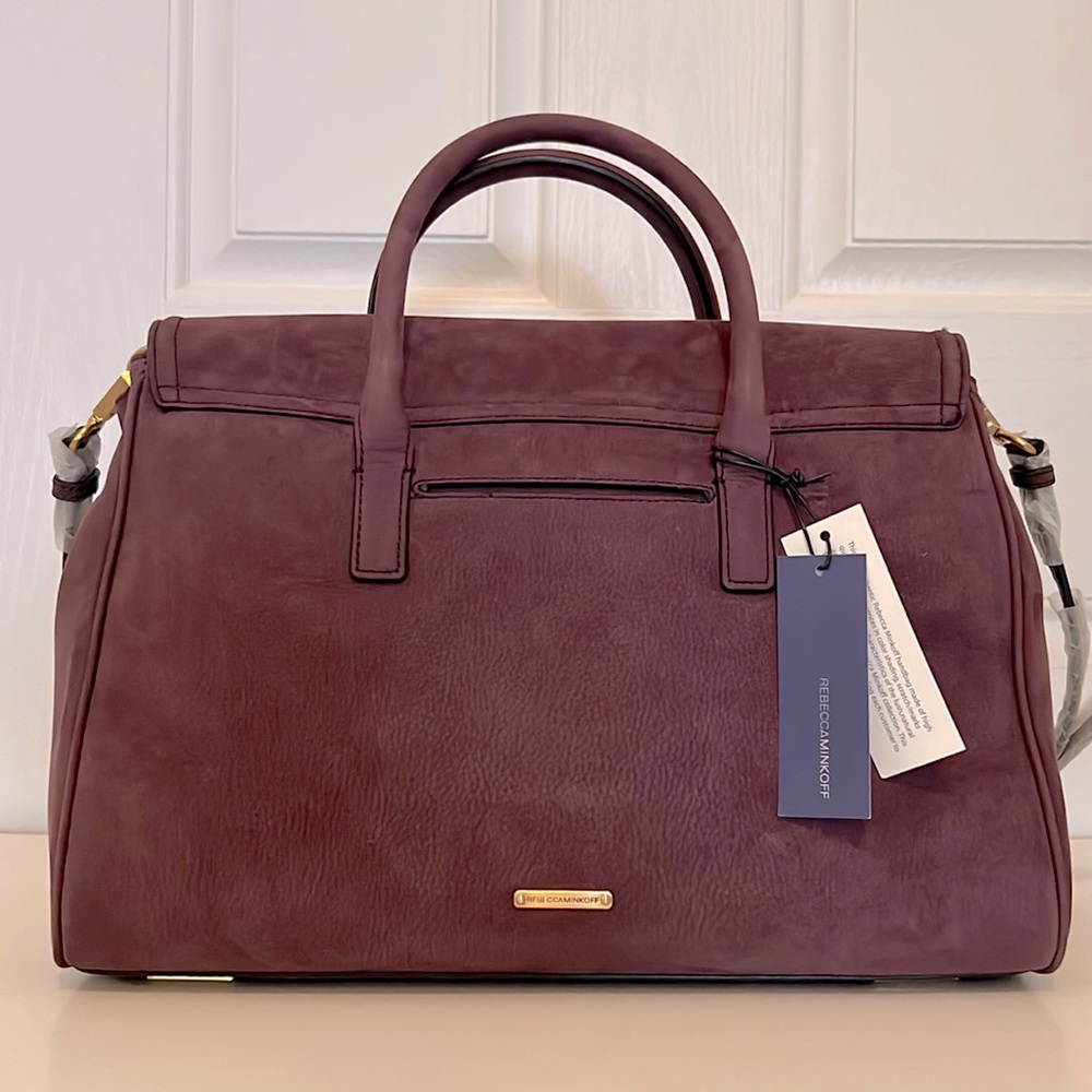 Rebecca Minkoff Jules Satchel in Aubergine Suede - Picture 2 of 13